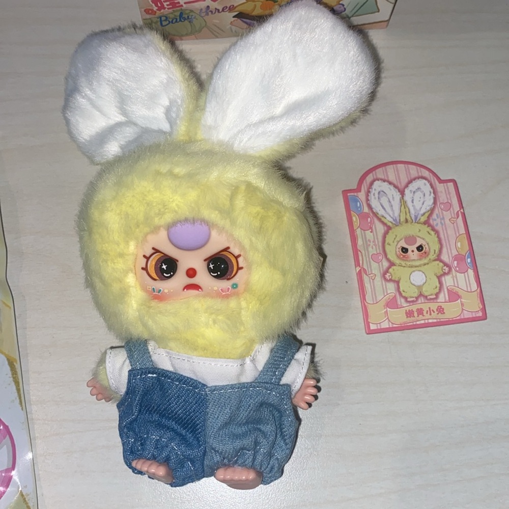 Baby Three Miniature Bunny 🐰 Plush Pendent Bag Charm